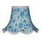 Blue Floral Modern Fabric Scalloped Lampshades