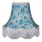 Blue Floral Fabric Scalloped Lampshades