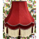 Burgundy Red Double Scallop Fabric Lampshades Burgundy Red Double Scallop Fabric Lampshades