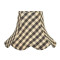 Black Gingham Check Modern Scalloped Fabric Lampshades