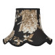 Black Hydrangea Floral Modern Scalloped Fabric Lampshades