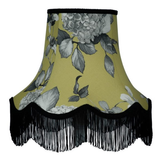 Green Hydrangea Floral Fabric Lampshades