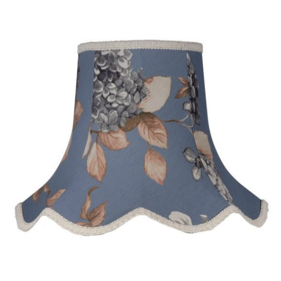 China Blue Hydrangea Floral Modern Fabric Lampshades