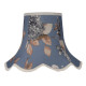 China Blue Hydrangea Floral Modern Fabric Scalloped Lampshades