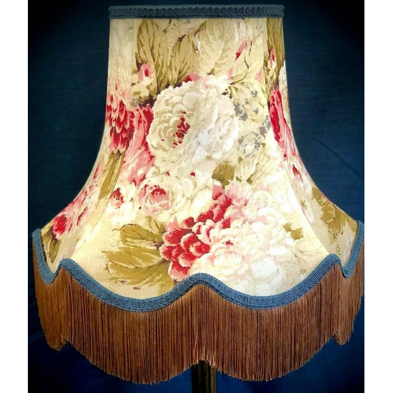 Chintz Floral Blue and Gold Fabric Lampshades