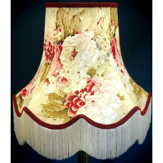 Chintz Floral Burgundy Fabric Lampshades