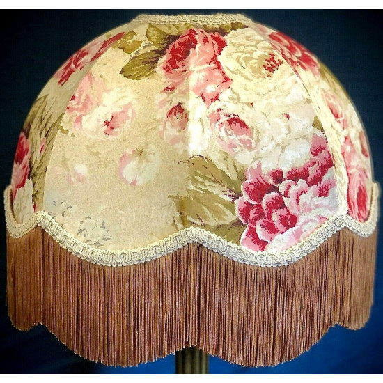 Chintz Floral Cream Gold Dome Fabric Lampshades