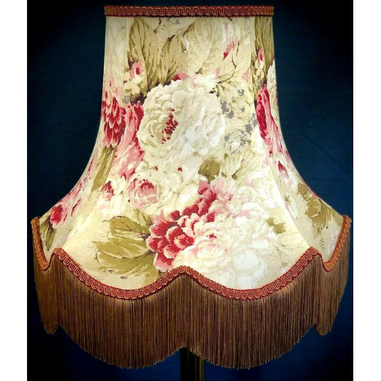 Chintz Floral Burgundy Red and Gold Lampshades