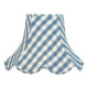 Cornflower Blue Gingham Check Modern Scalloped Fabric Lampshades