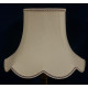 Cream and Blue Modern Scalloped Fabric Lampshades