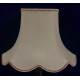 Cream and Burgundy Red Modern Scalloped Fabric Lampshades