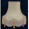 Cream and Gold Scalloped Fabric Lampshades