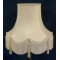 Cream and Light Green Scalloped Fabric Lampshades
