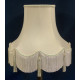 Cream and Light Green Scalloped Fabric Lampshades