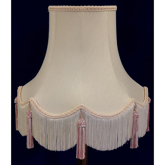 Cream and Pink Fabric Lampshades