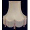 Cream and Pink Scalloped Fabric Lampshades