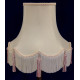 Cream and Pink Scalloped Fabric Lampshades