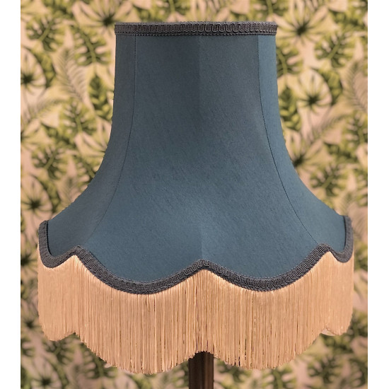 Slate Blue Fabric Lampshades