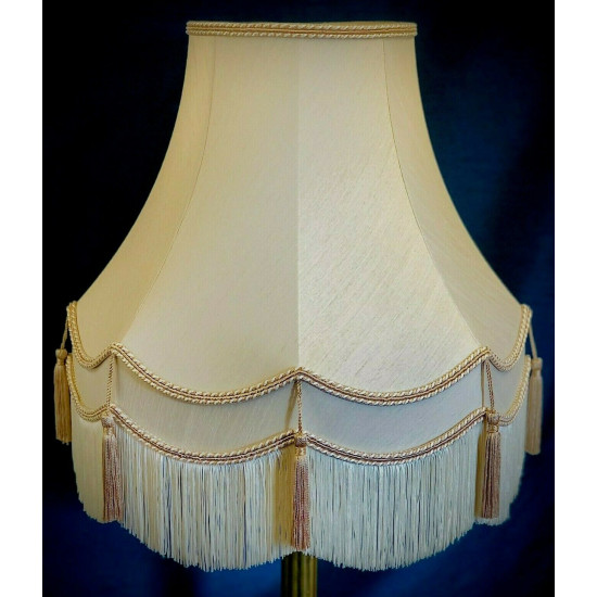 Cream and Coffee Beige Fabric Lampshades