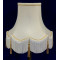 Cream and Gold Tassled Rope Scalloped Fabric Lampshades
