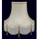 Cream and Gold Tassled Rope Scalloped Fabric Lampshades