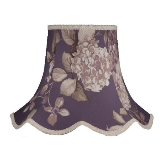 Purple Heather Hydrangea Floral Modern Fabric Lampshades