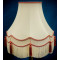 Cream and Terracotta Orange Double Scallop Fabric Lampshades