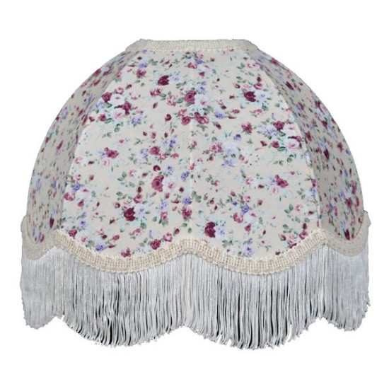 Lilac Floral Dome Fabric Lampshades