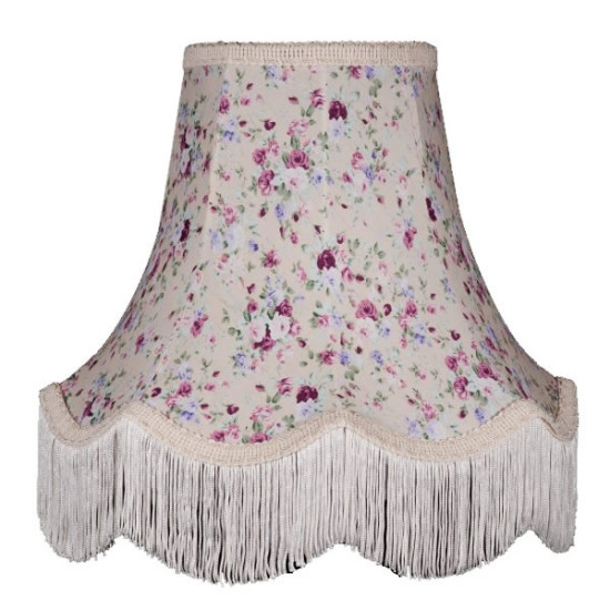 Lilac Floral Fabric Lampshades