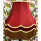 Rosso Red and Gold Double Scallop Fabric Lampshades