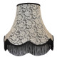 Black and Cream Lace Scalloped Fabric Lampshades Black and Cream Lace Scalloped Fabric Lampshades