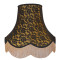 Gold and Black Lace Fabric Lampshades