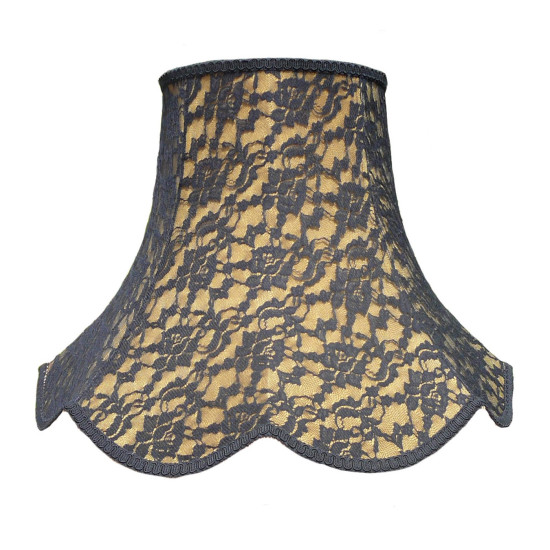 Gold and Black Lace Modern Fabric Lampshades