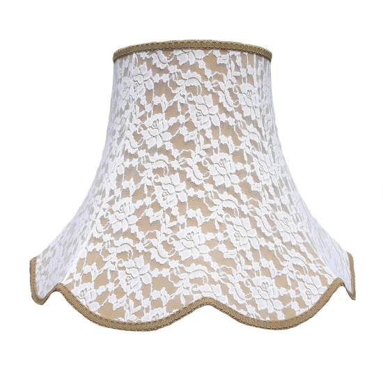 Gold and Cream Lace Modern Fabric Lampshades