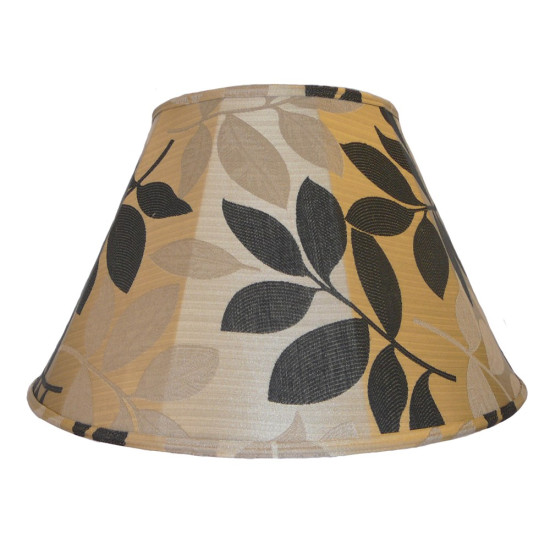 Gold and Black Leaf Contemporary Fabric Lampshades