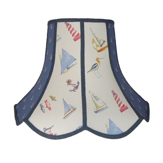 Padstow Blue Nautical Anchor Panel Modern Lampshade