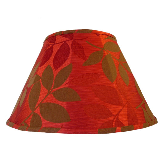 Rouge Red and Brown Leaf Contemporary Fabric Lampshades