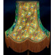 Bird of Juno Peacock Feather Green Fabric Lampshades