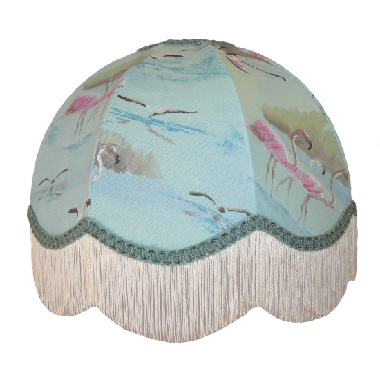 Blue Flamingo Dome Fabric Lampshades