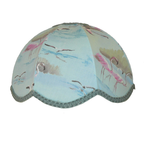 Blue Flamingo Dome Modern Fabric Lampshades