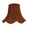 Chocolate Brown Modern Scalloped Fabric Lampshades