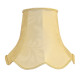 Cream Brocade Fabric Scalloped Lampshades