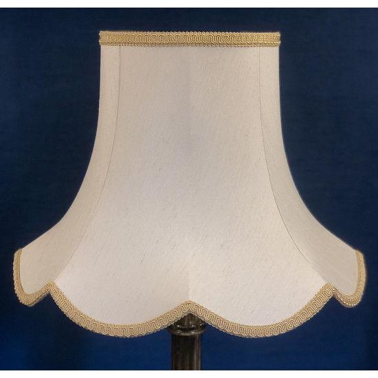 Cream and Gold Modern Scalloped Fabric Lampshades