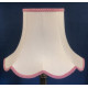 Cream and Pink Modern Scalloped Fabric Lampshades Cream and Pink Modern Scalloped Fabric Lampshades