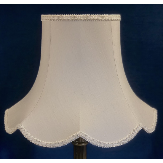Cream Modern Scalloped Fabric Lampshades