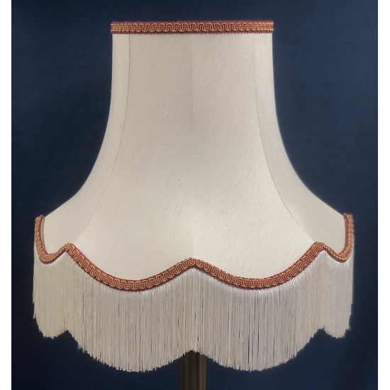 Cream and Red / Gold Fabric Lampshades
