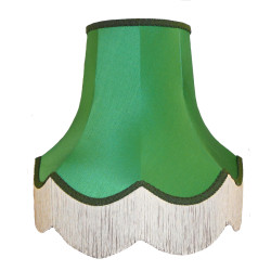 Emerald Green Fabric Scalloped Lampshades
