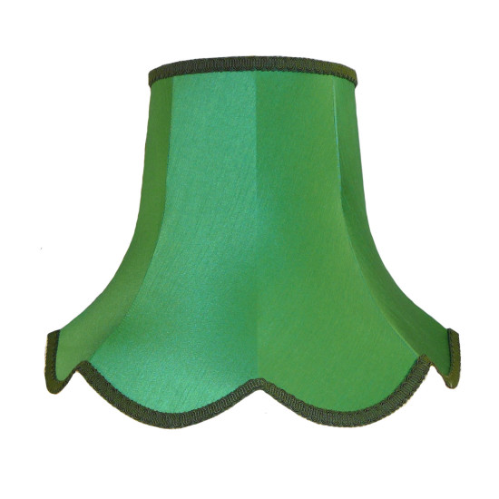 Emerald Green Modern Fabric Scalloped Lampshades
