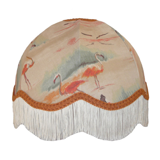 Beige Flamingo Dome Fabric Lampshades