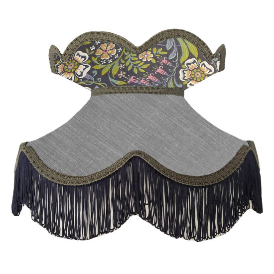 Grey and William Morris Victorian Fabric Lampshades
